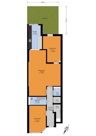 Floorplan - Copernicuslaan 58C, 2561 VJ Den Haag